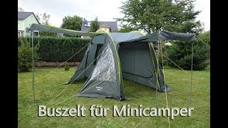 Vorstellung Buszelt  Vorzelt Touring easy für Mincamper Wohnmobil und Campingbusse [upl. by Dinnie123]