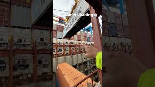 Ship pr container Aise loading hota h🛳️☠️🗿 explore ship shortvideo [upl. by Corny]