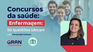 Concursos da Saúde  Enfermagem Só questões Idecan [upl. by Onifur]