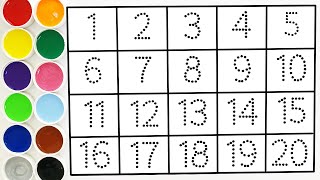 Dibuja y Colorea Los Numeros del 1 al 20 Videos Para Niños Paso a Paso [upl. by Endaira]