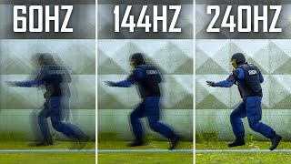 60 hz vs 144hz vs 240hz  A real DIFERENÇA e COMPARAÇÃO entre os monitores de diferentes HERTZ [upl. by Malkah]