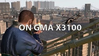 Grand Theft Auto IV on Intel GMA x3100 [upl. by Anohs]