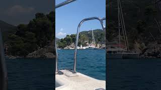 Water taxi in Parga Greece 2024 Gorgeous Ionian Sea  travel pargagreece subscribe [upl. by Cleavland]