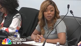 Dolton Mayor Tiffany Henyard appears at township meeting amid disturbing allegations [upl. by Alleusnoc]