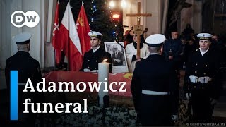 Adamowicz funeral Poland bids farewell to Gdansk mayor  DW News [upl. by Dnalra]