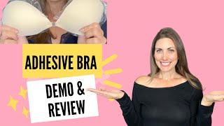 How to Wear an Adhesive Sticky Strapless Bra  Review amp Demo [upl. by Buff]