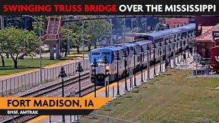 Fort Madison Iowa USA  LIVE RAILCAM  Virtual Railfan [upl. by Schapira]