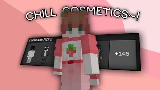 𝗖𝗛𝗜𝗟𝗟 𝗖𝗢𝗦𝗠𝗘𝗧𝗜𝗖𝗦  Mcpe Cosmetics Skinpack Works on HIVE amp Other Servers  12071 [upl. by Lazos602]