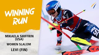 Shiffrin takes recordbreaking 7th win in Levi in dramatic fashion  Audi FIS Alpine World Cup 2324 [upl. by Vanny483]