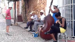 Cuban street band seen in Trinidad Cuba [upl. by Anialeh978]