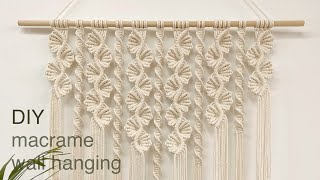 DIY  macrame leaves wall hanging  마크라메 나뭇잎 월 행잉 [upl. by Leahci]