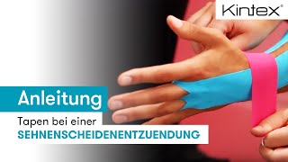 Tapen bei einer Sehnenscheidenentzündung im Unterarm  Kintex® Anleitung zum Kinesiologie Tapen [upl. by Eeneg]