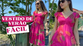 COSTURE O VESTIDO DE VERÃO PERFEITO  não precisa de moldes ✨ [upl. by Nomrac]