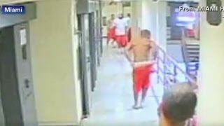 Inmates attack a fellow prisoner after cell doors open [upl. by Lalib138]