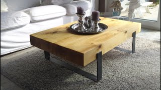 DIY Massivholz Tisch selber bauen created Design table NEW 2019 [upl. by Latsirc846]