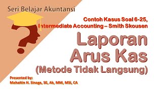 Belajar Akuntansi  Kasus 624 Intermediate Accounting Laporan Arus Kas Metode Tidak Langsung [upl. by Regnij2]