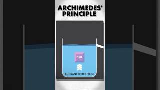 Archimedes Principle Explained in 60 seconds [upl. by Aicital296]