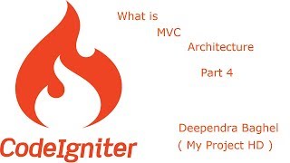 Codeigniter tutorial for beginners step by step in hindi what is MVC Architecture Part 4 [upl. by Eiramanin]