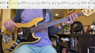 Lets Groove by Earth Wind amp Fire Isolated Bass Cover with Tab [upl. by Leifer]