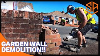 GARDEN WALL DEMOLITION DAY  💪🏽💣⚒ [upl. by Corvese]