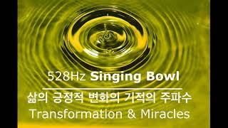 마음챙김싱잉볼528Hz긍정적 변화와 기적의 지구주파수SingingBowlEarths own freq of positive changesampmiracles in life [upl. by Azile766]