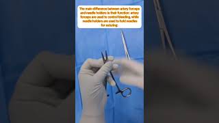 Difference bw artery forceps ana needle holderbscnursing aiimsnursing medicalsurgicalnursing [upl. by Enytnoel]