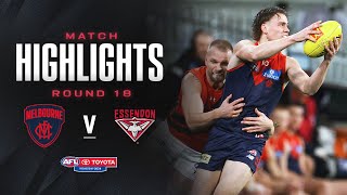 Melbourne v Essendon Highlights  Round 18 2024  AFL [upl. by Breanne484]