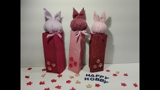 Hase Osterhase aus Fleecedecke und Brennholz DIY  Nr141 [upl. by Joellen]