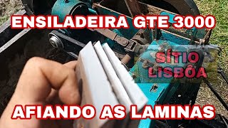 ENSILADEIRA GTE 3000 AFIANDO AS LAMINAS [upl. by Aicilas]