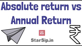 Absolute return vs Annual Return [upl. by Ilatan]