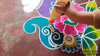 Pongal Pot Rangoli Designs 2023 🌷 Sankranthi Muggulu Designs 🌷 Peacock Rangoli Designs 🌷saptrangi [upl. by Abbott123]