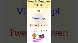 FRENCH NUMBERS FROM 20 TO 30 frenchforbeginner trending viralshorts frenglish [upl. by Ainezey]