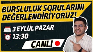 Bursluluk Sınavı Sorularını Değerlendiriyoruz  CANLI YAYIN [upl. by Aistek]