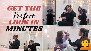 I tried a 💁 hair roller bangs for the first time  part 1 😜hairstyle hair rollersstylish [upl. by Fiske]