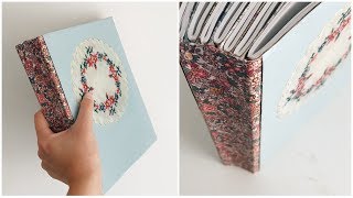 How to make an easy no sew journal  step by step tutorial  DIY [upl. by Catima]