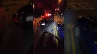 Cop Yells At Driver For Not Having Headlights On and Almost Hitting EBike Rider  ​⁠surronsefi [upl. by Eceinart]