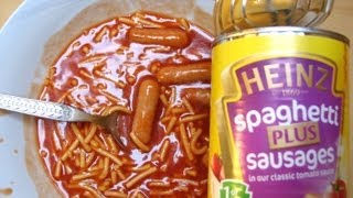 Heinz Spaghetti plus Sausages [upl. by Aihsetan635]