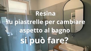 bagno in resina su piastrelle [upl. by Odnavres]