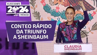 Conteos rápidos dan el triunfo a Claudia Sheinbaum [upl. by Brietta647]