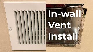 Quick Howto Install Inwall Vent for Easy DIY HVAC Ductwork [upl. by Ettevad]