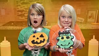 🎃HALLOWEEN PANCAKE ART CHALLENGE [upl. by Annohsal743]