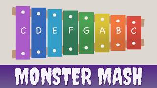 How to play Monster Mash on a Xylophone Easy Songs Tutorial [upl. by Jeane765]