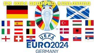 🔴 EM 2024 GRUPPEN AUSLOSUNG  EURO 2024 Auslosung  Watchparty [upl. by Euqinamod515]