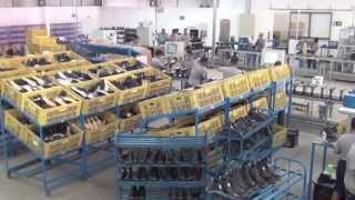 AUTEC Automatized Conveyor Line in PU Safety Shoe Production BSB Castanhal June 2013 [upl. by Camm615]