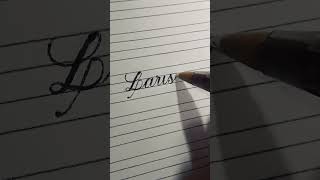 LARISSA 😍 caligrafia lettering handwriting howtowrite shortsvideo [upl. by Arabrab]