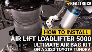 How to Install Air Lift LoadLifter 5000 Ultimate Air Bag Kit on a 2022 Toyota Tundra [upl. by Atena]