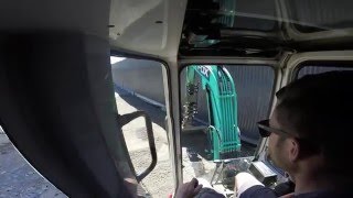 3 tonne digger grading stone  Cab view [upl. by Adrial]