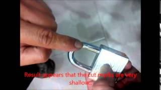 UfO® heavy duty series padlock cut test [upl. by Ddene]