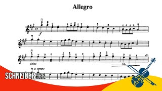 08  Allegro S Suzuki  Suzuki Book 1  Violin Sheet Music Partitura para Violino [upl. by Divadnahtanoj86]