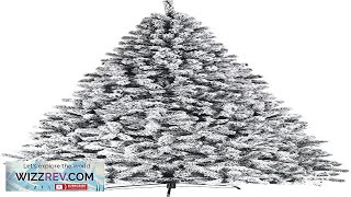 Giantex Artificial Christmas Tree Premium PVC Xmas Full Tree Flocked Snow Pine Review [upl. by Bernardine318]